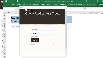 Cash Management | Create a Cash Forecast using Smart View