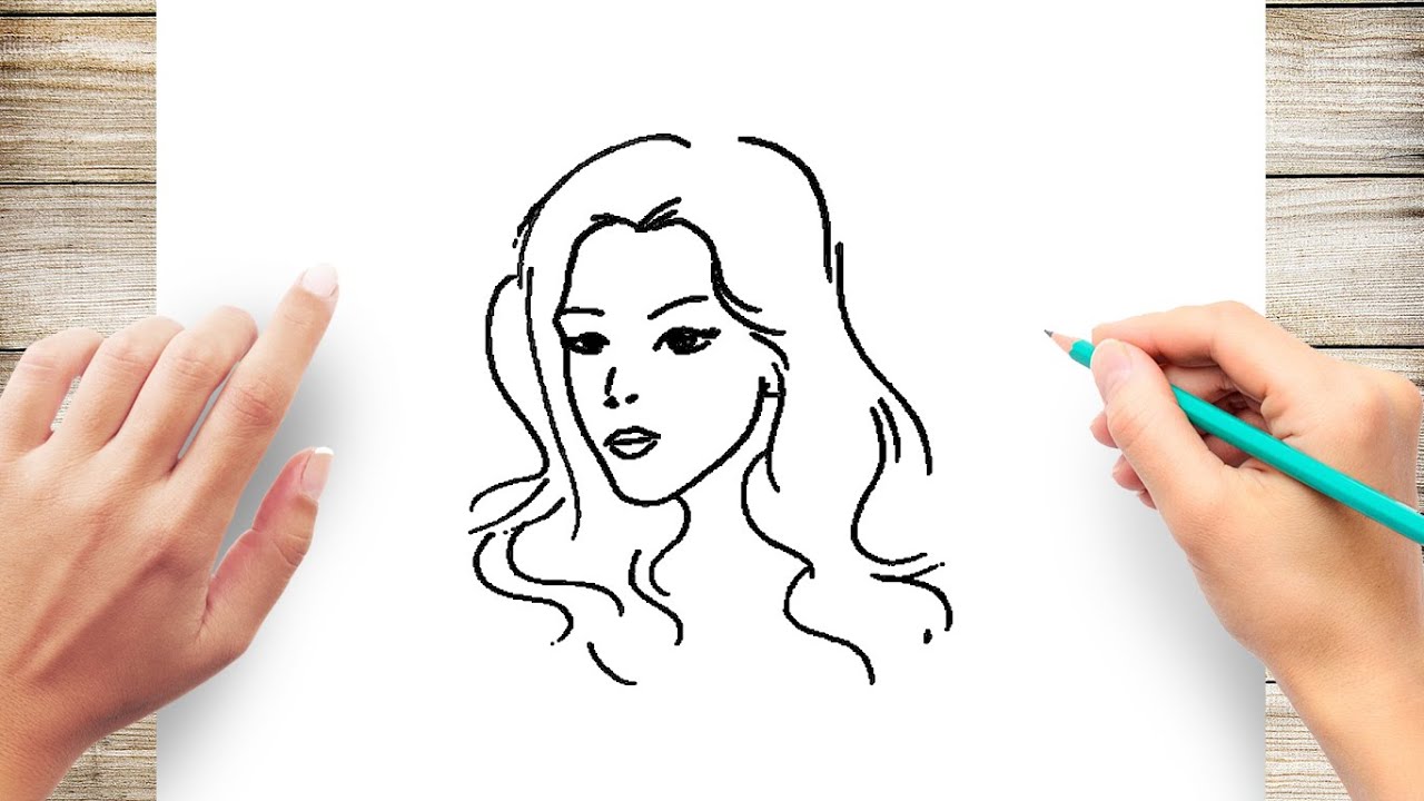 How to Draw Female Face Step by Step - YouTube