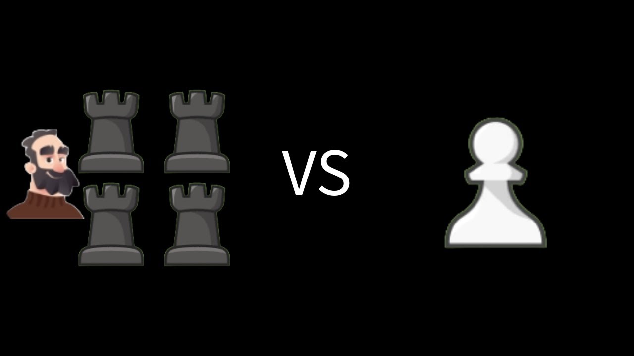 4 rooks vs 1 pawn can martin win? - YouTube