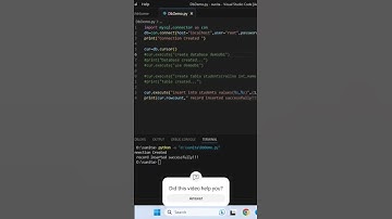 Connect to MySQL and insert record  using python #shortsfeed #python #youtubeshorts #ytshorts #mysql