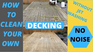 Cleaning wood decking fast and easy no mess, noise, surface damage.