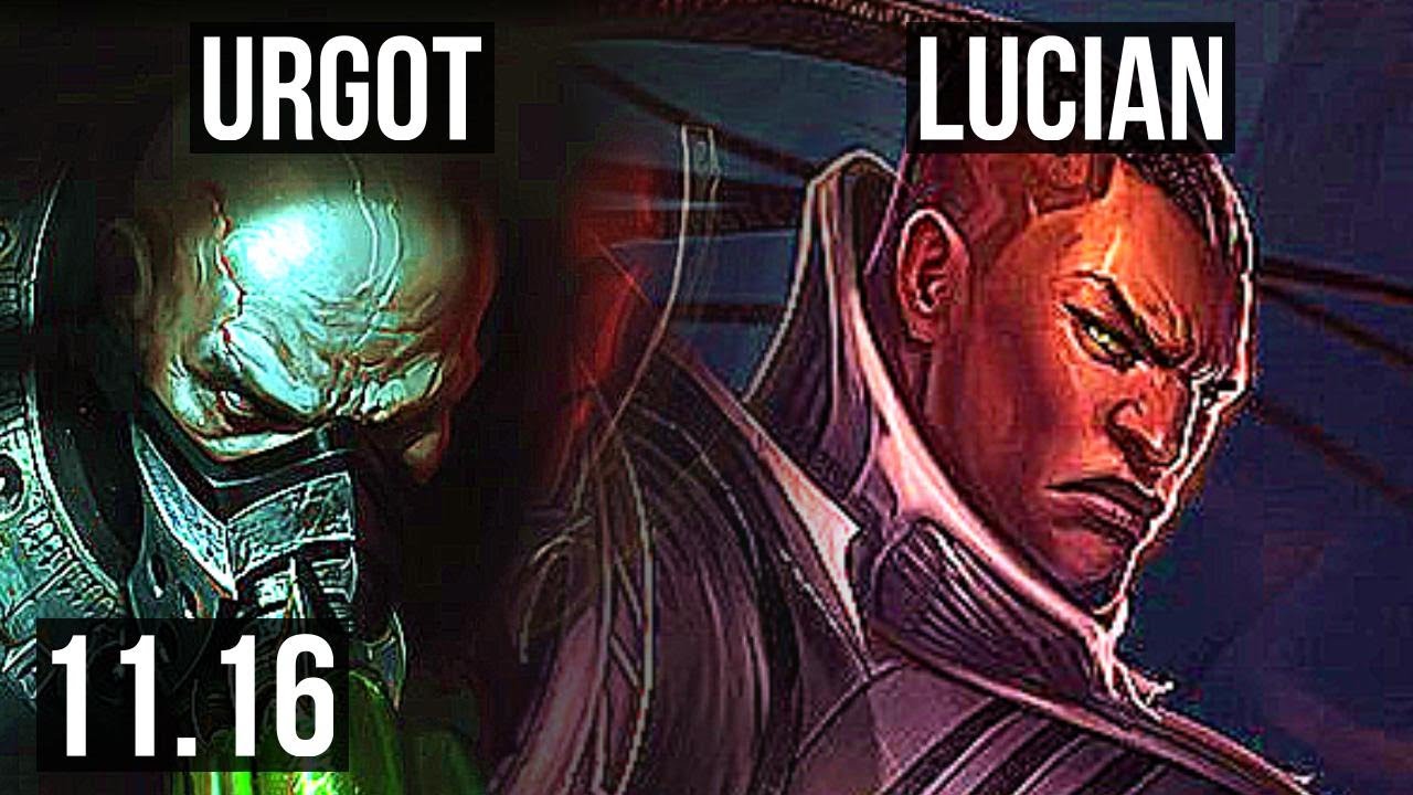 URGOT vs LUCIAN (TOP) | 3.6M mastery, 1700+ games, 3/1/3 | KR Diamond | v11.16