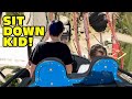 Kid Tries To Stand Up On Roller Coaster - KICKED OUT Of Theme Park! [Original]