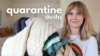 everything I thrifted during quarantine | HUGE thrift + vintage haul!