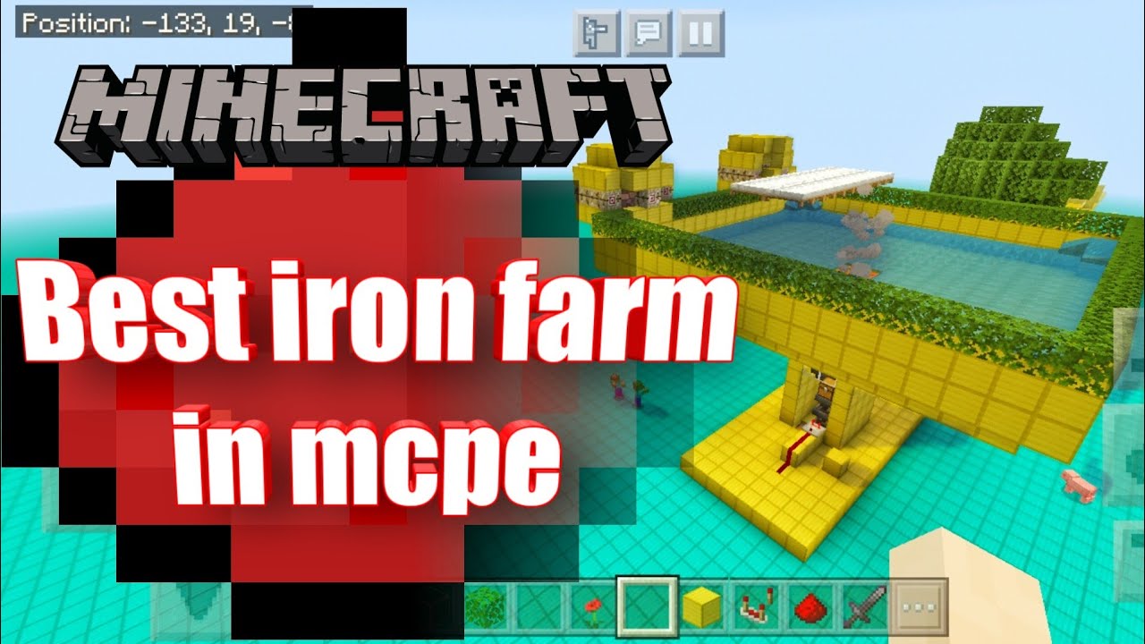 How make afk iron farm best afk iron farm of mcpe RedCraft Hindi
