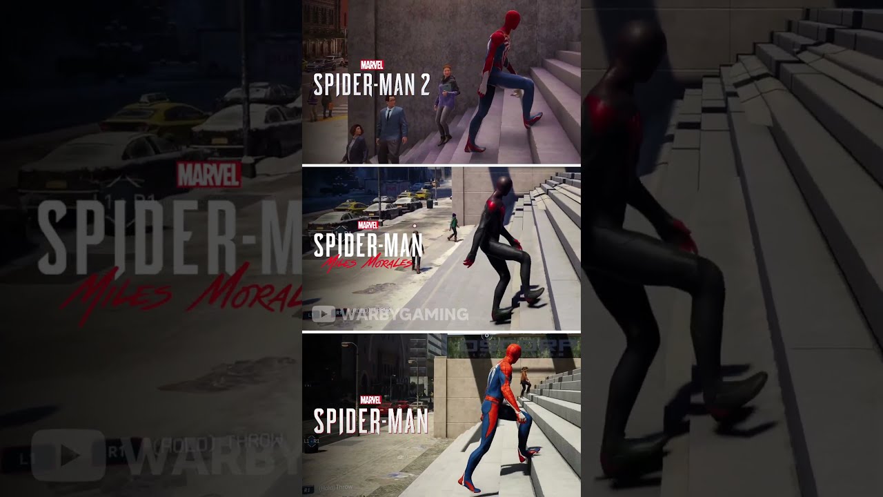 Spider Man 2 Vs Miles Morals Stairs Physics
