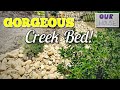 How to Create a DRY CREEK BED from Tennessee River Rock - OurHouse Channel