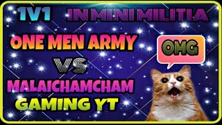 #MINI MILITIA. 1V1 ONE MEN ARMY VS MALAICHAMCHAM GAMING YT. screenshot 5