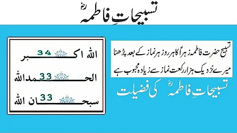 Tasbeeh E Fatima Ki Fazilat-Solve Your Problems@Ask Qurani Wazifa