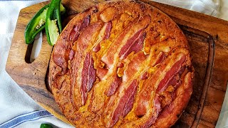 Bacon Upside down Jalapeño CORNBREAD | Thanksgiving Recipes
