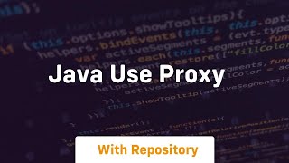java use proxy