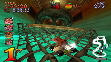 Crash Team Racing 100% Part 5 - Sewer Speedway (Trophy) (No commentary)