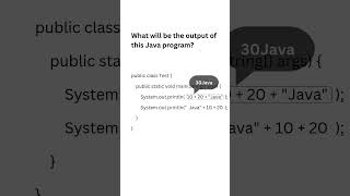 Java Tricky Question String concatenation | #java #shorts #strings #string  #english #tech