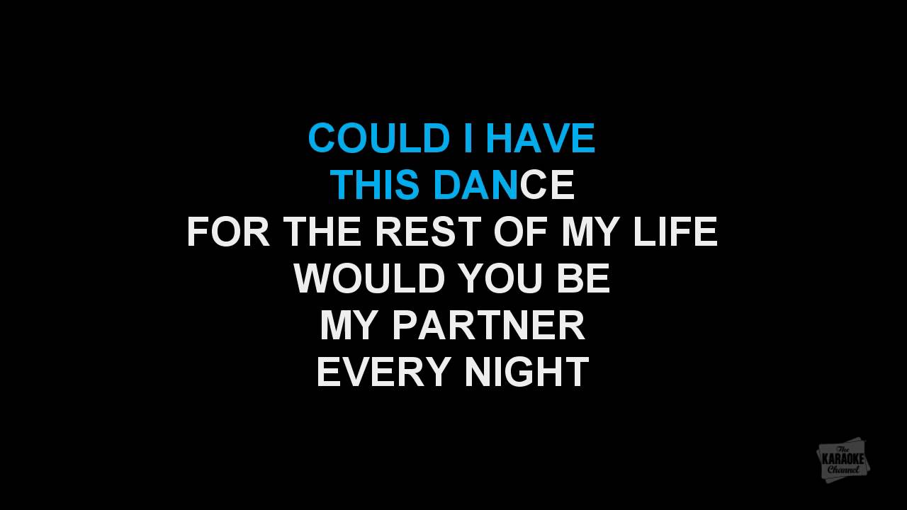 Could I Have This Dance In The Style Of Anne Murray Karaoke Video With Lyrics Youtube