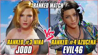 TEKKEN 8 - JODD (Ranked #3 Nina) vs EVIL46 (Ranked #4 Azucena) | T8 RANKED MATCHES