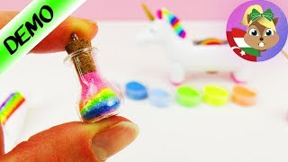 SZIVÁRVÁNY az üvegben | DIY szivárvány mini üvegcsében kulcstartóhoz | Sablimage homok üvegcsében