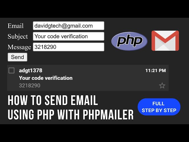 How To Send Email Using PHP With PHP Mailer | PHP Send Email | Full Step By Step class=