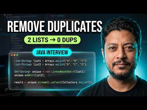 Java Interview Question Remove duplicate from 2 list & return all the unique elements from both list