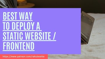 Best way to deploy a static website / Frontend ( Vercel )