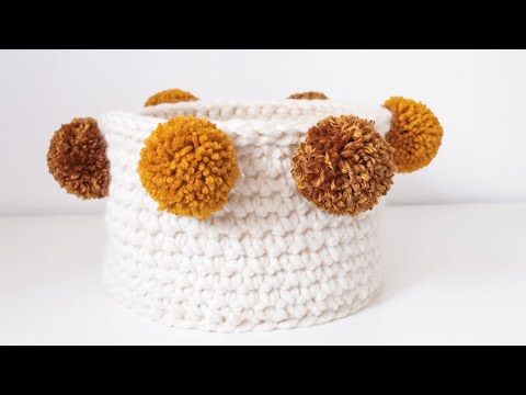 CROCHET BOHO BASKET, #1 POMPOM | CJ Design by Danii's Ways