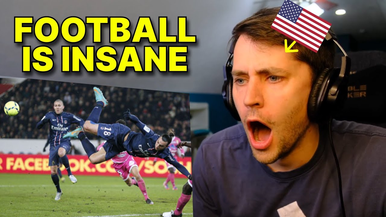 Американец реагирует на 30 лучших голов Златана Ибрагимовича (самый впечатляющий футболист)