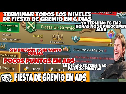 TERMINAR LOS NIVELES DE FIESTA DE GREMIO CON TU GREMIO EN 6 DIAS - CONSEJOS DE EVENTOS- LORDS MOBILE