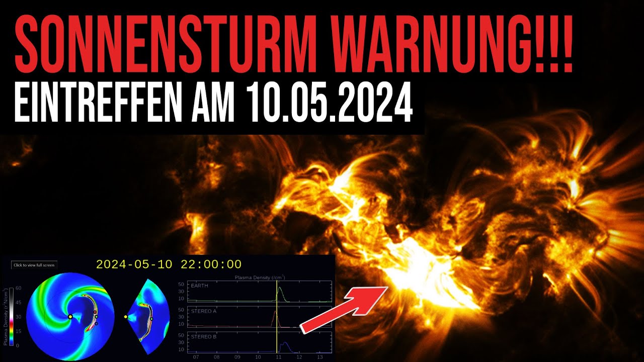 Vorabinformation für mögliche Sonnenstürme ab dem 22.05.2024