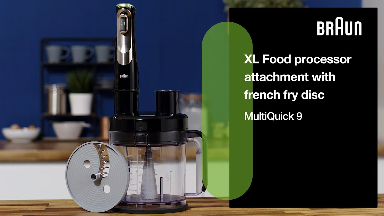 MultiQuick 9  How to use the XL Food processor with French fry disc 