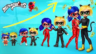 Broke Ladybug and Rich Cat Noir Growing Up! 32 LOL OMG DIYs