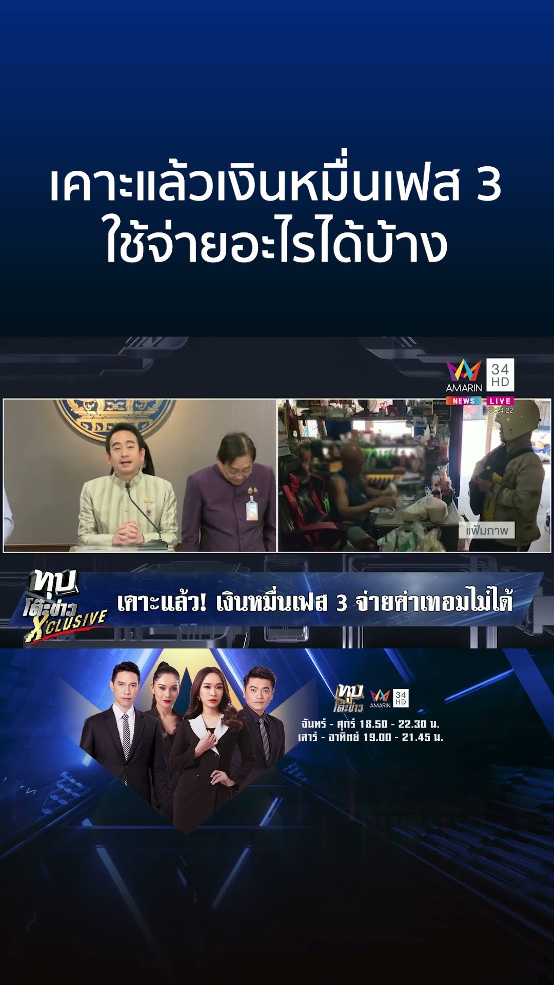เคาะแล้วเงินหมื่นเฟส 3ใช้จ่ายอะไรได้บ้าง | ทุบโต๊ะข่าว