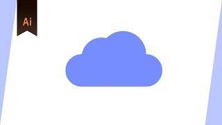 1 min Learn How To Design Cloud icon in illustrator CC Adobe illustrator CC 2018 Tutorial