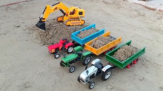 JCB 3dx loading Mud in  Eicher 557 Tractor And indo Farm 3050 Rc Excavator 4x4 jcb | RG Tech 21