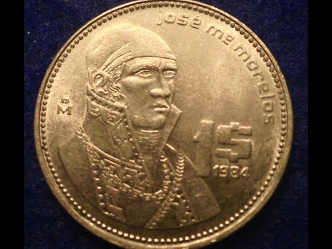 1 Peso Coin Of Mexico Dated 1984 (First Year Of Mintage)