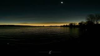 Eclipse from Memphremagog lake beach (Estrie, Quebec)