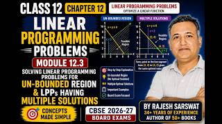 Class 12 Maths | LPP-3 | Unbounded Region &amp; Multiple Solutions | Chapter 12
