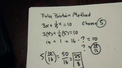 Ancient Egyptian Math - Method of False Position