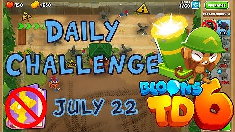 Bloons TD 6 Daily Challenge | The Frontline | No Hero No MK No Powers Used | July 22 2022