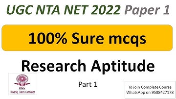 100% Sure mcqs | Part 2 | Research Aptitude | Paper 1 UGC NET 2022