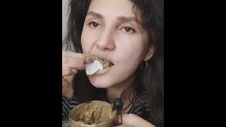 Asmr eating chalk and clay video by@Marta Riva vlog
