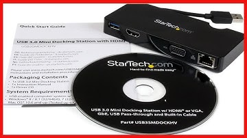 StarTech com USB 3 0 to HDMI or VGA Adapter Dock   USB 3 0 Mini Docking Station w USB, GbE Ports