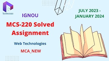MCS 220  Solved Assignment July-23/Jan2024 || MCA_NEW || IGNOU || Dalaltechnologies