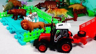 Игрушки Мультик Для Детей 2 3 И 4 Лет. Трактор Чарли И Зоопарк Учим Животных. Tractor Video For Kids