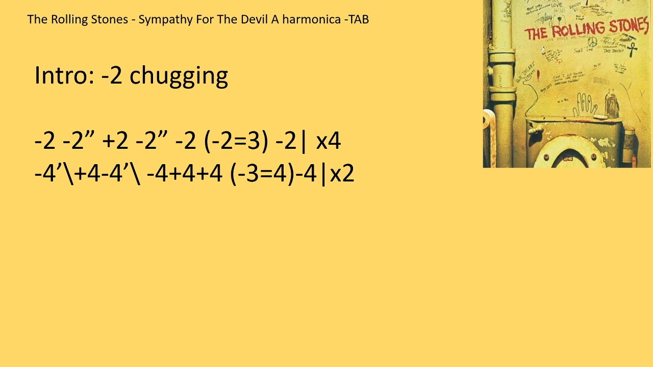 practice The Rolling Stones Sympathy For The Devil A harmonica TAB YouTube