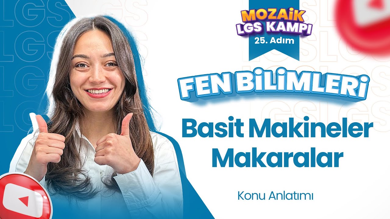 Makaralar ~ Basit Makineler - Konu Anlatımı | LGS FEN BİLİMLERİ - Mozaik LGS Kampı 25. Adım