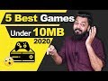 Top 5 Best Mobile Games Under 10MB⚡⚡⚡Super Light Weight Games For All Phones!!