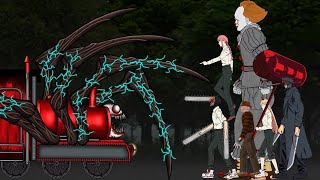 Choo Choo Charles VS Chainsaw Man, Katana Man, Power, Makima (Part 2) - Drawing Cartoon 2