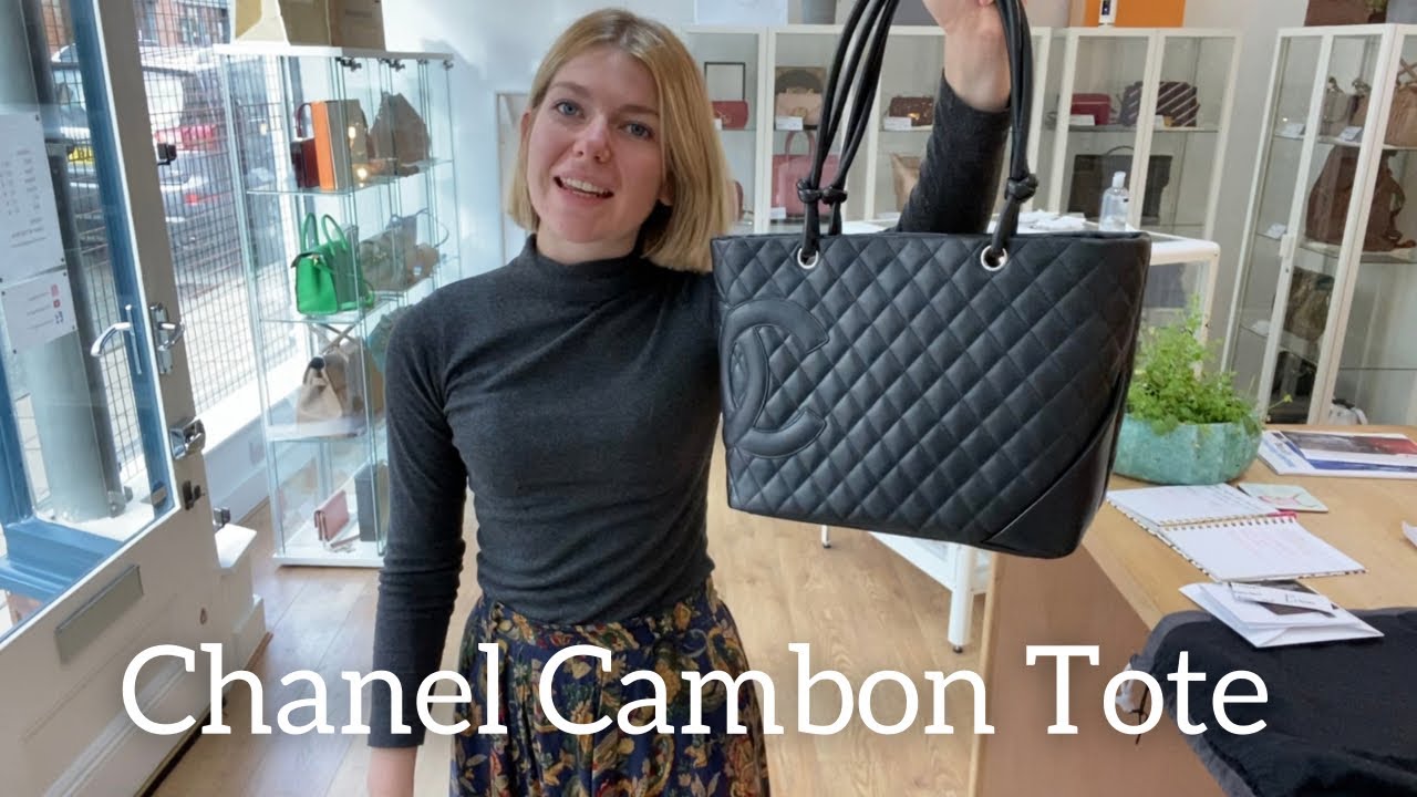 chanel black large tote