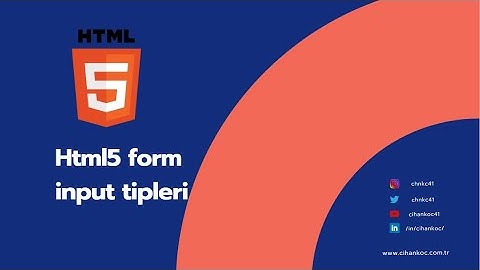 Html Dersleri 25. Html5 form input attribute