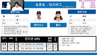 240601⚾️오늘 분석 꽤 수월했는데!? +OPS, 불펜ERA 그래프#스포츠분석#스포츠토토#NBA분석#MLB분석#토토분석#해외축구분석#축구분석#농구분석#야구분석#프로토분석#토토픽