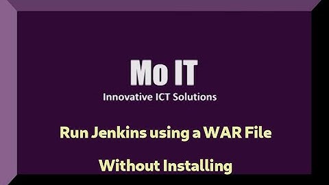 Jenkins   Run Jenkins without Installation Using WAR File